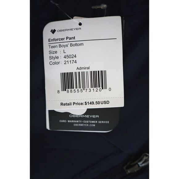 Obermeyer 45024-21174 Teen Boys' Sz L (14-16) Admiral Blue Enforcer Pants - Picture 6 of 13